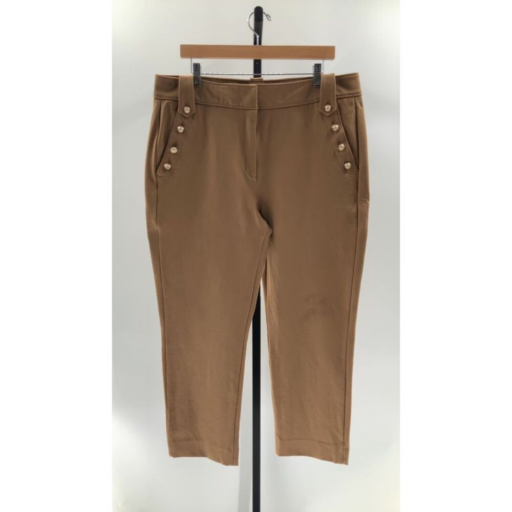 Quince Womens Ultra-Stretch Ponte Straight Leg Mariner Pants Roasted Pecan XL